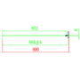 Grade A1 - Chrome 8mm Glass Frameless Rectangular Sliding Shower Enclosure 1200x900mm - Aquila