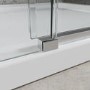 Grade A1 - Chrome 8mm Glass Frameless Rectangular Sliding Shower Enclosure 1200x900mm - Aquila