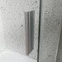 Grade A1 - Chrome 8mm Glass Frameless Rectangular Sliding Shower Enclosure 1200x900mm - Aquila