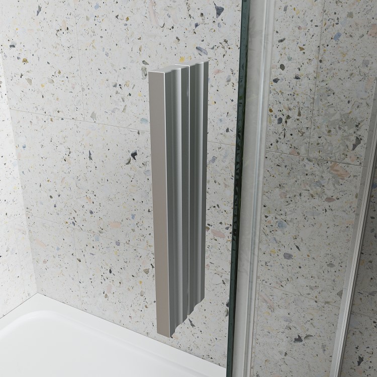 Grade A1 - Chrome 8mm Glass Frameless Rectangular Sliding Shower Enclosure 1200x900mm - Aquila