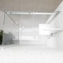 Grade A1 - Chrome 8mm Glass Frameless Rectangular Sliding Shower Enclosure 1200x900mm - Aquila