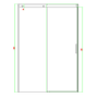 Grade A1 - Chrome 8mm Glass Frameless Rectangular Sliding Shower Enclosure 1200x900mm - Aquila