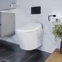 Grade A1 - Wall Hung Toilet with Smart Bidet Japanese Toilet Seat - Purificare