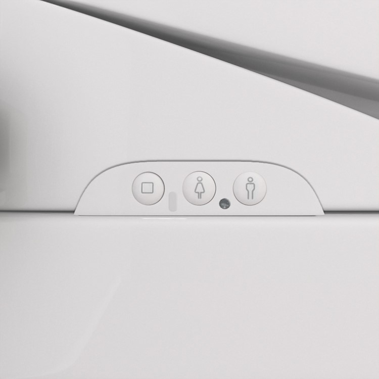 Grade A1 - Wall Hung Toilet with Smart Bidet Japanese Toilet Seat - Purificare