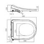 Grade A1 - Wall Hung Toilet with Smart Bidet Japanese Toilet Seat - Purificare
