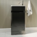 BUN/BeBa_27409/78642 410mm Dark Grey Cloakroom Vanity Unit with Basin - Pendle