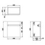 Grade A1 - 410mm White Wall Hung Cloakroom Vanity Unit with Basin - Pendle