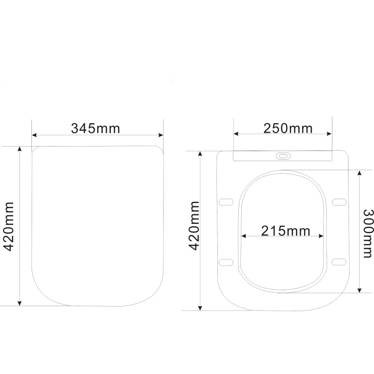 Grade A1 - Back To Wall Rimless Toilet with Soft Close Seat - Boston