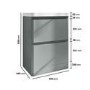 600mm Light Grey Freestanding Vanity Unit with Basin - Pendle