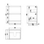 600mm Light Grey Freestanding Vanity Unit with Basin - Pendle
