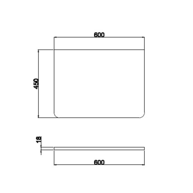 600mm White Wall Hung Countertop Vanity Unit with Basin - Pendle