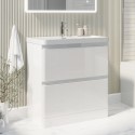 BUN/BeBa_27419/78652 800mm White Freestanding Vanity Unit with Basin - Pendle