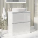 BUN/BeBa_27419/78667 800mm White Freestanding Countertop Vanity Unit with Basin - Pendle