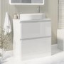 ALMOST PERFECT - 800mm White Freestanding Countertop Vanity Unit with Basin - Pendle