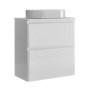 ALMOST PERFECT - 800mm White Freestanding Countertop Vanity Unit with Basin - Pendle