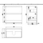 Grade A1 - 800mm Light Grey Freestanding Vanity Unit with Basin - Pendle