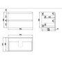 Grade A1 - 800mm White Wall Hung Vanity Unit with Basin - Pendle