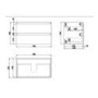 ALMOST PERFECT - 800mm Dark Grey Wall Hung Countertop Vanity Unit with Basin - Pendle 