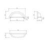 Grade A1 - 650mm White Freestanding Countertop Vanity with Wood Effect Worktop and Basin - Kentmere