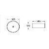 Grade A1 - 650mm White Freestanding Countertop Vanity with Wood Effect Worktop and Basin - Kentmere