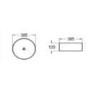 Grade A1 - 650mm White Freestanding Countertop Vanity with Wood Effect Worktop and Basin - Kentmere
