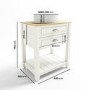 Grade A1 - 650mm Beige Freestanding Vanity Unit with Wood Effect Top and Chrome Handles - Kentmere