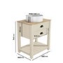 Grade A1 - 650mm Beige Traditional Freestanding Vanity Unit with Wood Effect Top and Black Handles - Kentmere