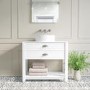 Grade A1 - 850mm White Traditional Freestanding Vanity Unit with Basin and Chrome Handles - Kentmere