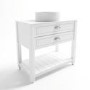 Grade A1 - 850mm White Traditional Freestanding Vanity Unit with Basin and Chrome Handles - Kentmere
