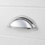 Grade A1 - 850mm White Traditional Freestanding Vanity Unit with Basin and Chrome Handles - Kentmere