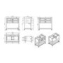 Grade A1 - 850mm White Traditional Freestanding Vanity Unit with Basin and Chrome Handles - Kentmere