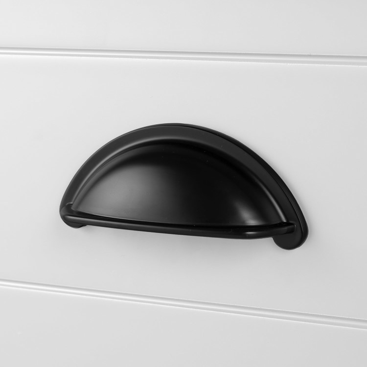 2 Matt Black Cup Handles - Kentmere