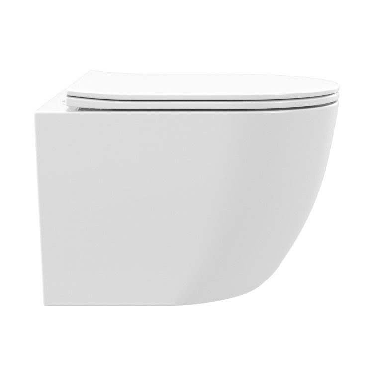 Wall Hung Rimless Toilet with Soft Close Seat – Roma