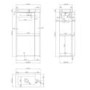 430mm Black Cloakroom Freestanding Vanity Unit with Basin and Chrome Handle - Virgo  