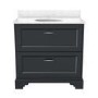 Grade A1 - 800mm Anthracite Freestanding Marble Top Vanity Unit with Basin - Ashbourne
