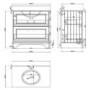 Grade A1 - 800mm Anthracite Freestanding Marble Top Vanity Unit with Basin - Ashbourne