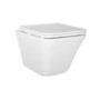 Grade A1 - Wall Hung Rimless Toilet  - Includes Cistern Wall Hung Frame Soft Close Seat and Brushed Brass Flush Plate - Boston