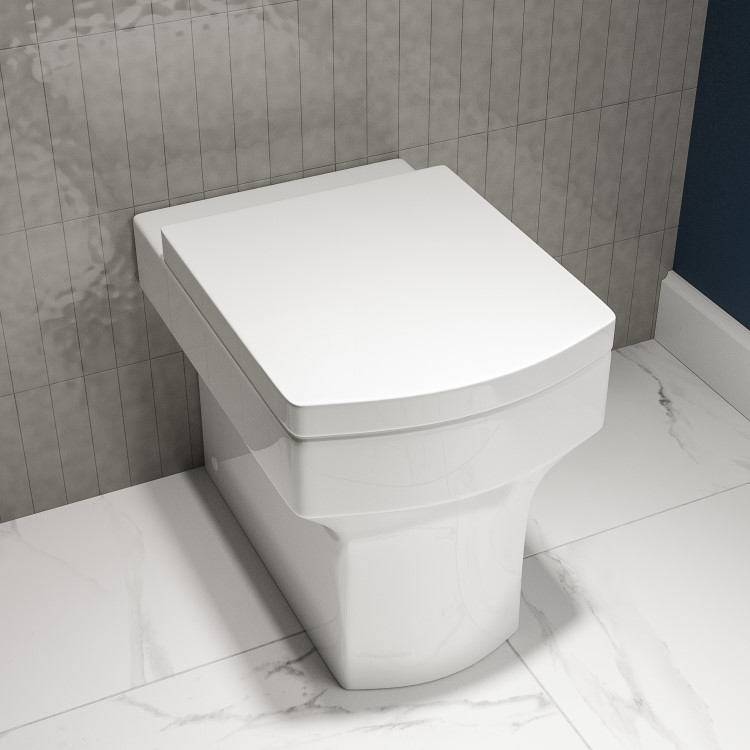 Grade A1 - Ashford Back to Wall Toilet and Soft Close Seat
