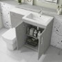 Grade A1 - 1100mm Grey Toilet and Sink Unit Right Hand with Chrome Fittings - Ashford