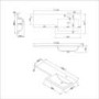 1100mm White Toilet and Sink Unit Right Hand with Square Toilet and Brass Fittings - Ashford