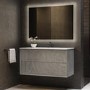 Grade A1 - 1000mm Stone Effect Wall Hung Vanity Unit with Basin - Arragon