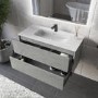 Grade A1 - 700mm Stone Effect Wall Hung Vanity Unit with Basin - Arragon