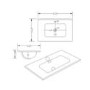 600mm Wood Effect Wall Hung Vanity Unit with Basin - Roxbi