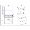 Grade A1 - 600mm Wood Effect Wall Hung Vanity Unit with Basin - Roxbi
