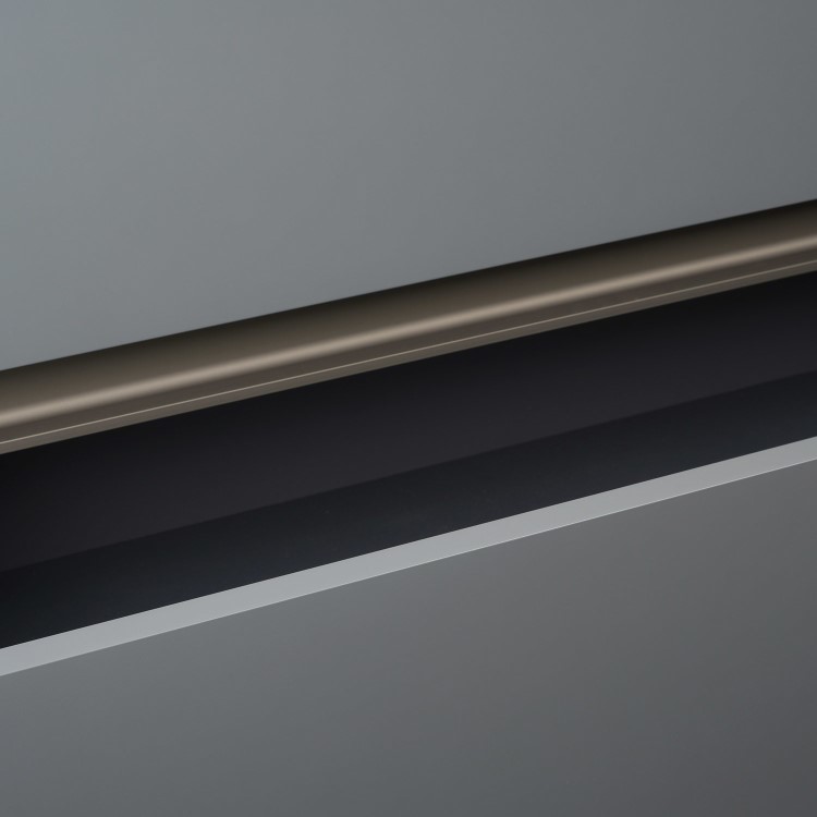 Grade A1 - 600mm Grey Wall Hung Vanity Unit with Basin - Roxbi