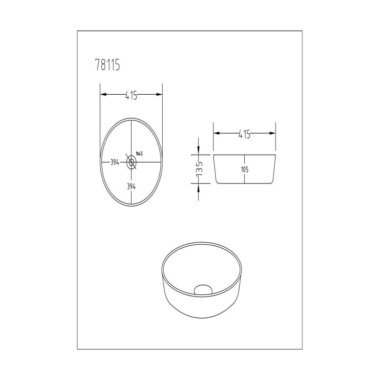 Grade A1 - 800mm Wood Effect Wall Hung Countertop Vanity Unit with Basin - Roxbi