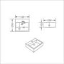 ONLY OPENED - Cloakroom Black Wall Hung Basin with Waste 330mm - Houston