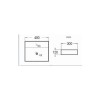 GRADE A1 - Black Wall Hung Cloakroom Basin 405mm - Houston