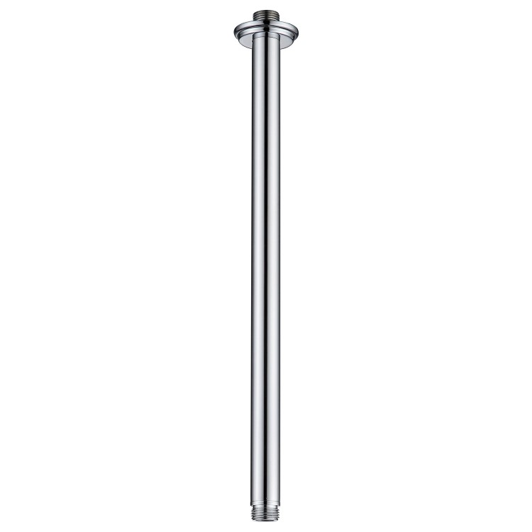Grade A1 - Chrome Concealed Shower Mixer with Dual Control & Round Ceiling Mounted Head - Camden