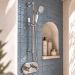 Chrome 1 Outlet Thermostatic Mixer Shower Set with Slide Rail Kit - Camden